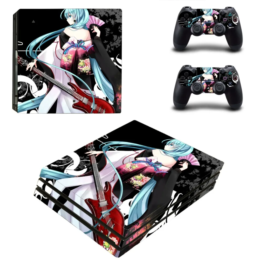 Милая девушка Tokisaki Kurumi PS4 Pro наклейка для кожи наклейка для консоли playstation 4 и 2 контроллера PS4 Pro наклейка для кожи виниловая