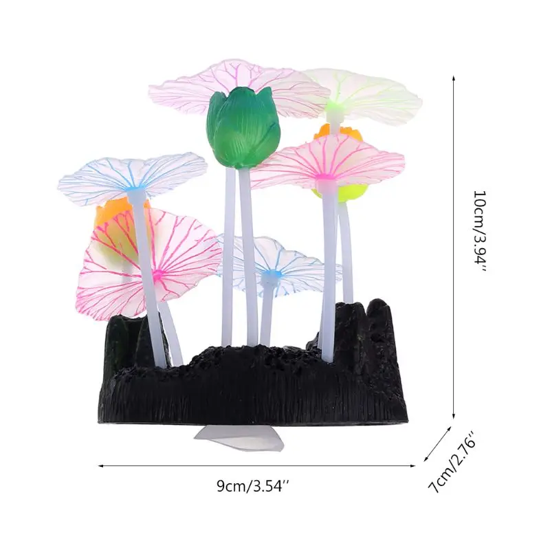 Светящийся эффект искусственный гриб водное растение для аквариума Пейзаж Аквариум декоративное украшение