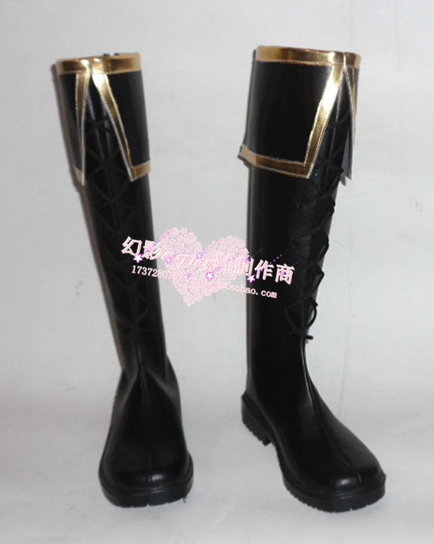 Aph Axis Powers Hetalia Arthur Kirkland Lungo Nero Cosplay Stivali Scarpe H016