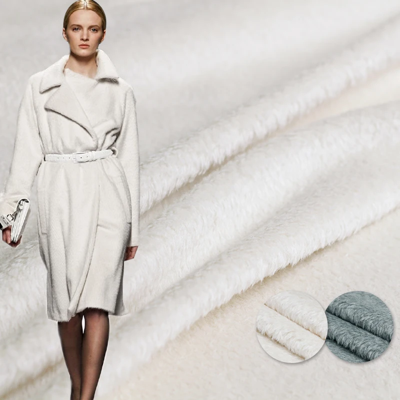 

Pearlsilk curly teddy long wool soft Alpaca SuLi sheep garment materials Winter overcoat DIY clothes fabrics
