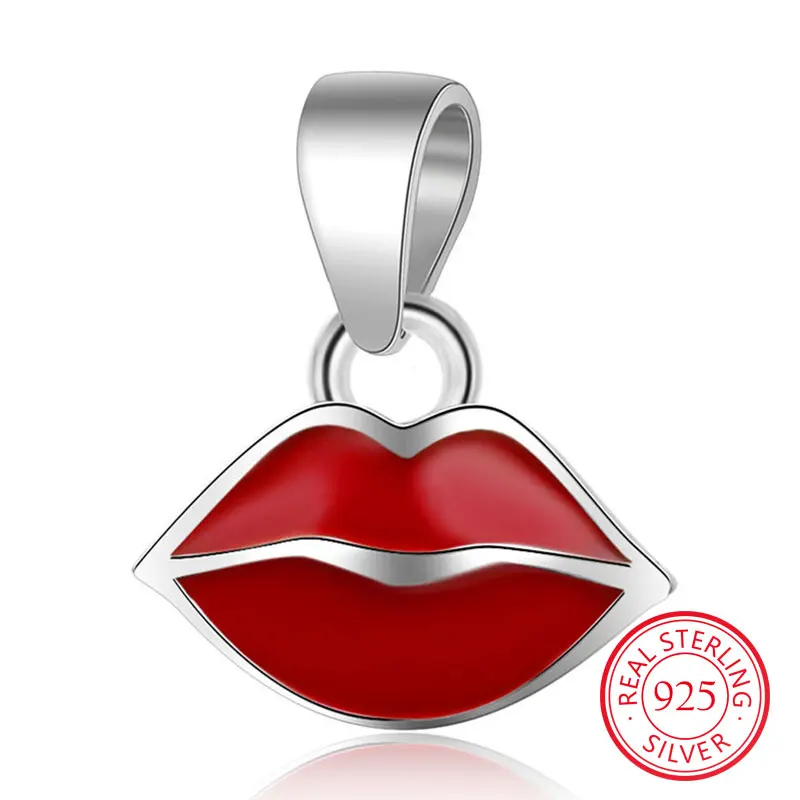 

Fine Jewelry Red Lip/Heart/Shoe/Clover Pendant for Women Accessoriess for Necklace Making Dropshipping