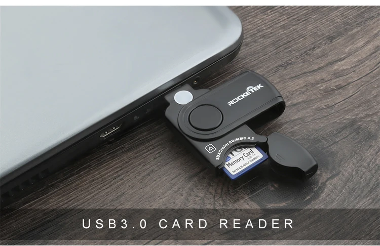 Rocketek usb 3,0 устройство чтения карт памяти адаптер для SD TF micro SD для ПК ноутбук аксессуары