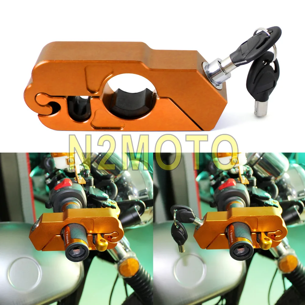 CNC Aluminum 38mm Hand Grip Brake Clutch Lock Anti Theft Security Lock