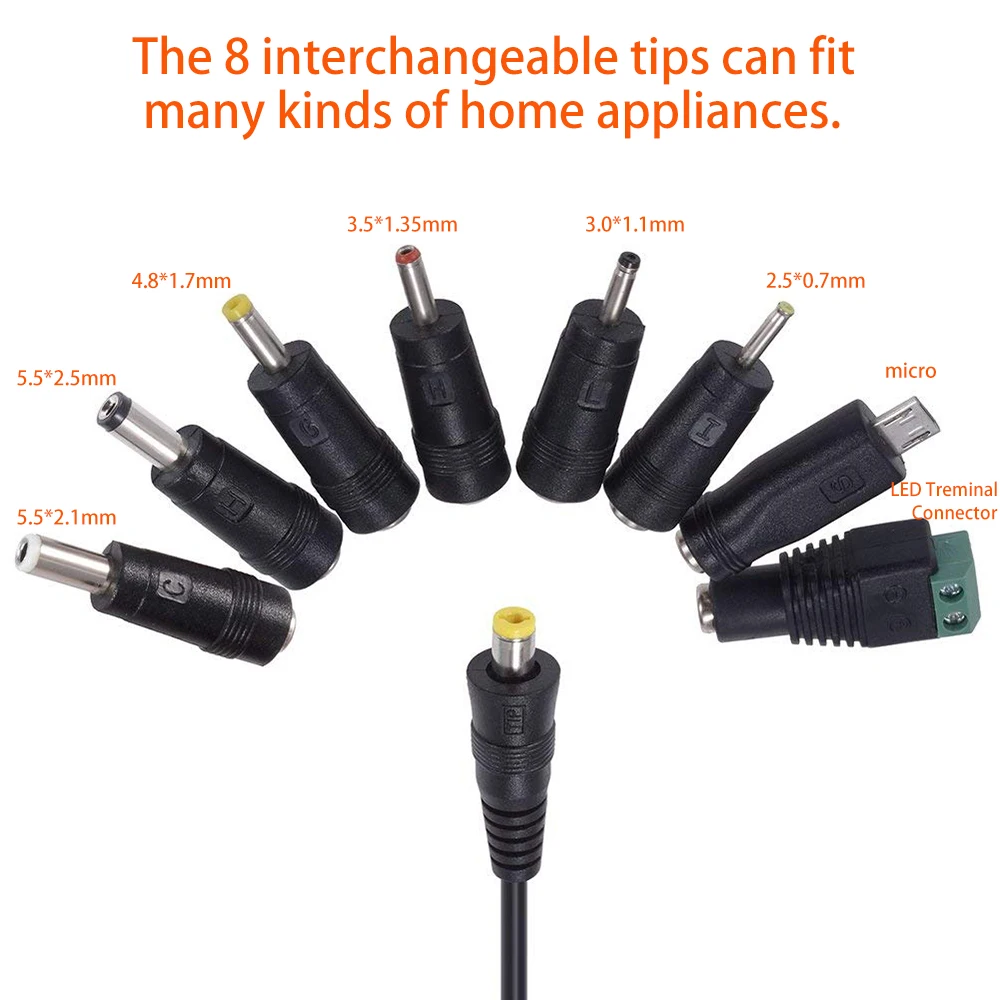Универсальный адаптер питания 30W US/UK/AU/EU 3V 4 5 V 5V 6V 7 9V 12V AC DC зарядное устройство
