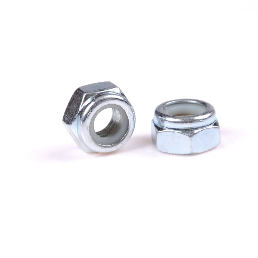 

10Pcs/lot M3 M4 M5 M6 M8 Galvanized Self-locking Nut Nylon Lock Nut Locknut Slip Nut High Quality