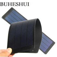 BUHESHUI 2 Вт 6 в Гибкая солнечная батарея аморфного кремния DIY Солнечная Панель зарядное устройство для 3,7 в батареи Водонепроницаемый