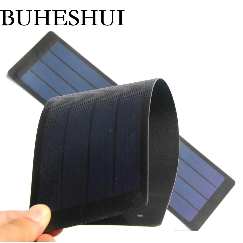 Refurbished Price of  BUHESHUI 2W 6V Flexible Solar Cell Amorphous Silicon DIY Solar Panel Charger System For 3.7V Batter