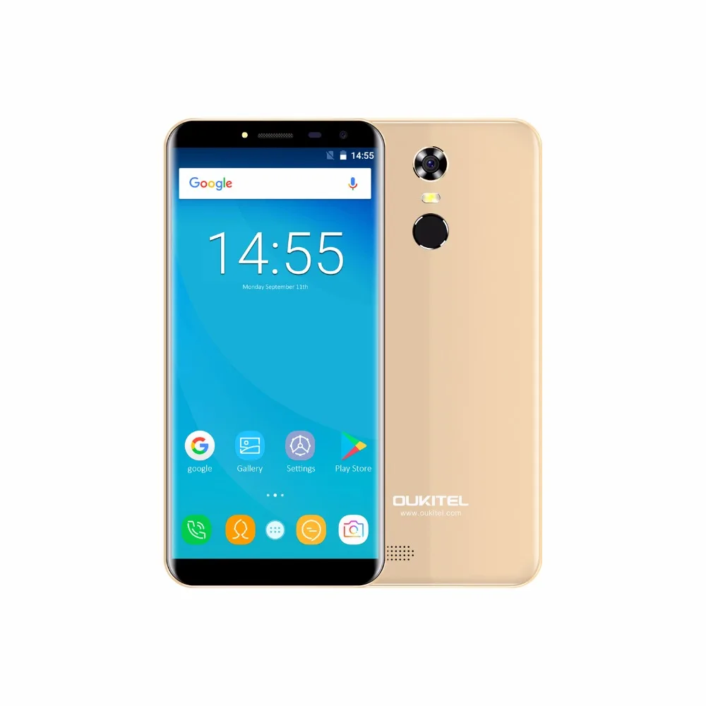 Oukitel C8 18:9 Дисплей 5.5 &quotСмартфон Android 7.0 MT6580A 4 ядра 3000 мАч 2 ГБ + 16 отпечатков пальцев