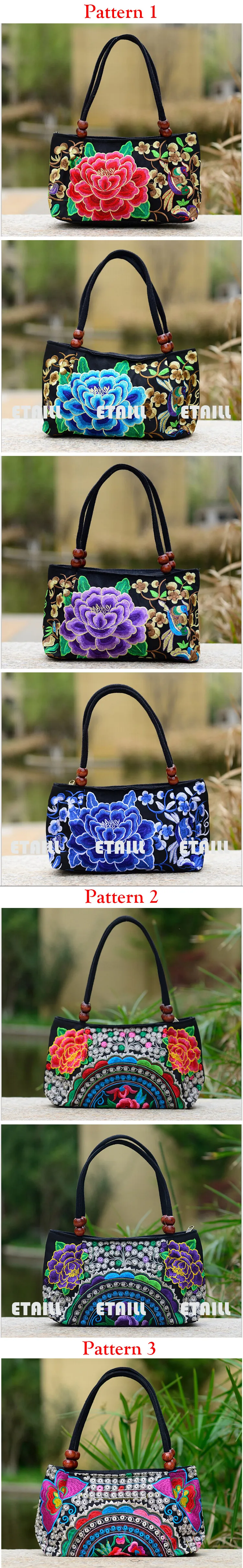 Handmade Hard Case embroidery ethnic bags women