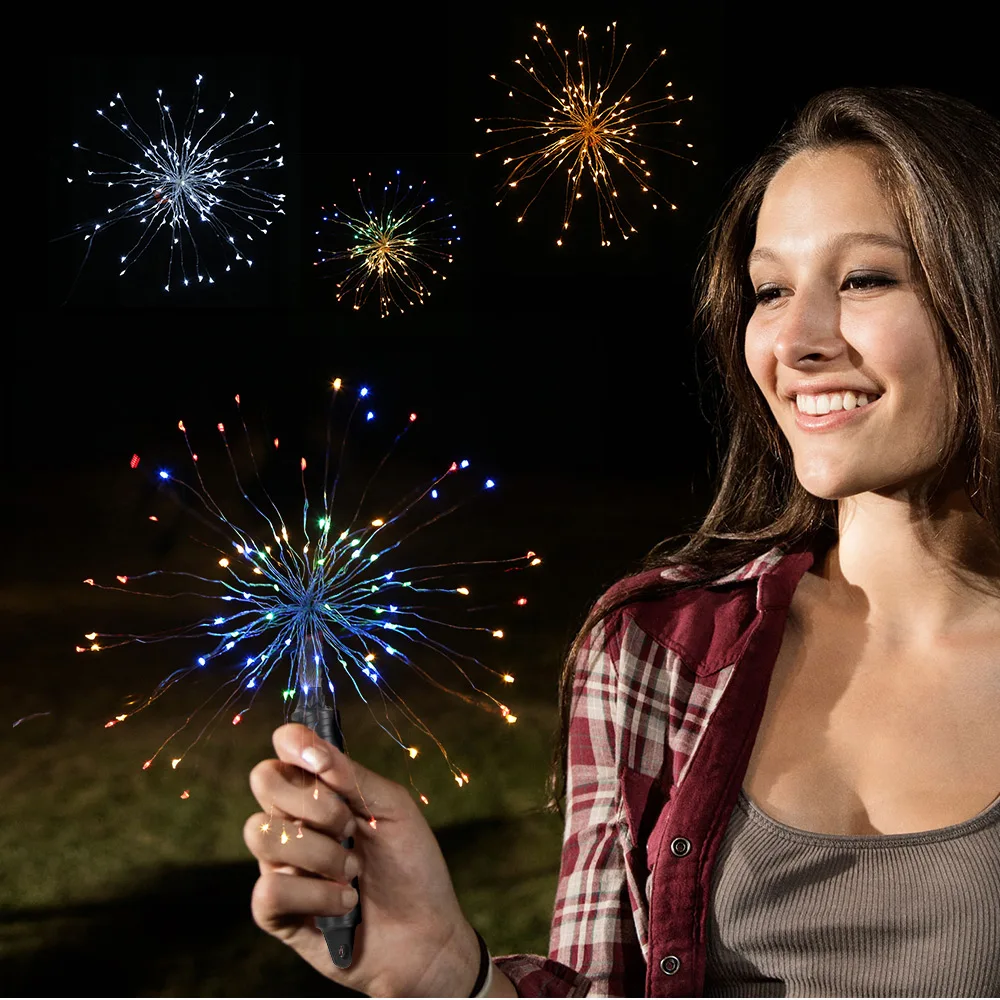 String Light Fireworks Ball LED Wire Fairy Lights with Remote Control