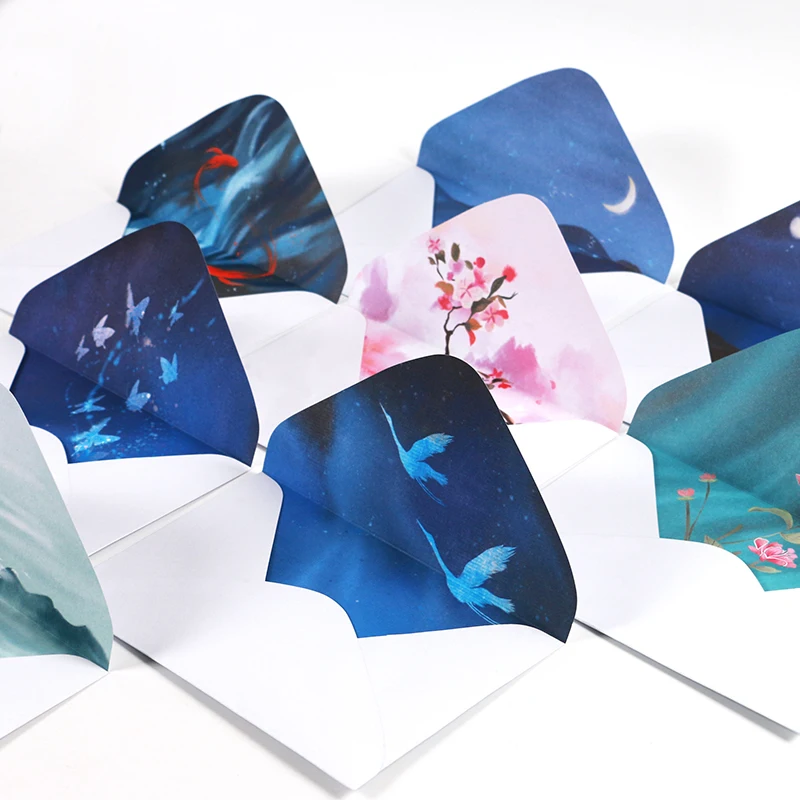 

Chinese Retro Classical Hand-painted Collection Paper Envelope Enveloppe Wedding Envelopes For Invitations Decorative Envelope