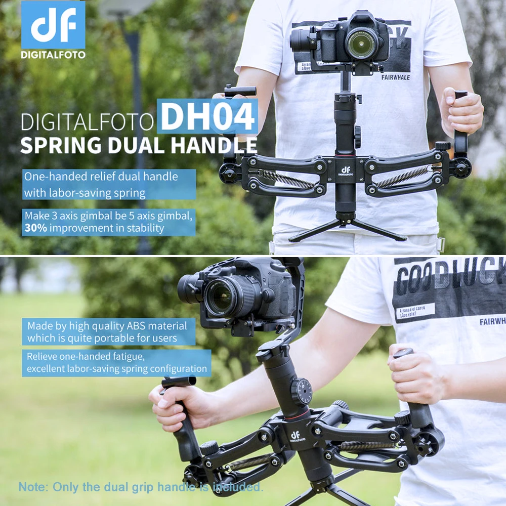 DH04 3-осевой шарнирный стабилизатор для видеосъемки на весну кран с двойной ручкой, 4,5 кг Вес для крана 2 DJI RONIN с гладкой 4 OSMO 2 AK2000 AK4000 Moza Air 2