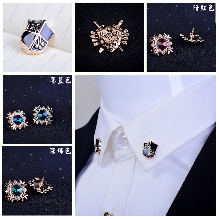 Hot Retro Shield Men's Brooch For Party Fashion Formal Suits Lapel Pins Brooch For Men Classic