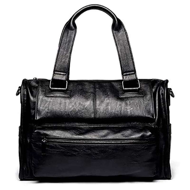 

Men's shoulder bag soft PU material British fashion casual style high quality design multi-function large capacity