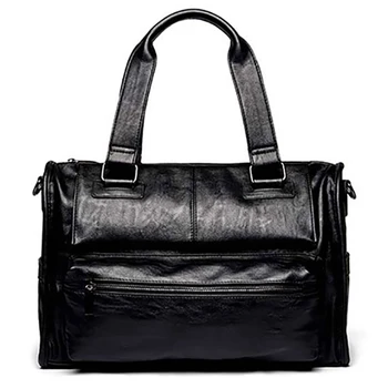 

Men's shoulder bag soft PU material British fashion casual style high quality design multi-function large capacity