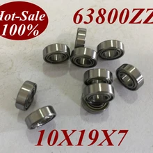 5 шт. низкий шумный 63800 ZZ 63800ZZ 63800Z 63800-ZZ 10X19X7 мм Глубокий паз шариковый подшипник микро миниатюрный маленький подшипник двигателя