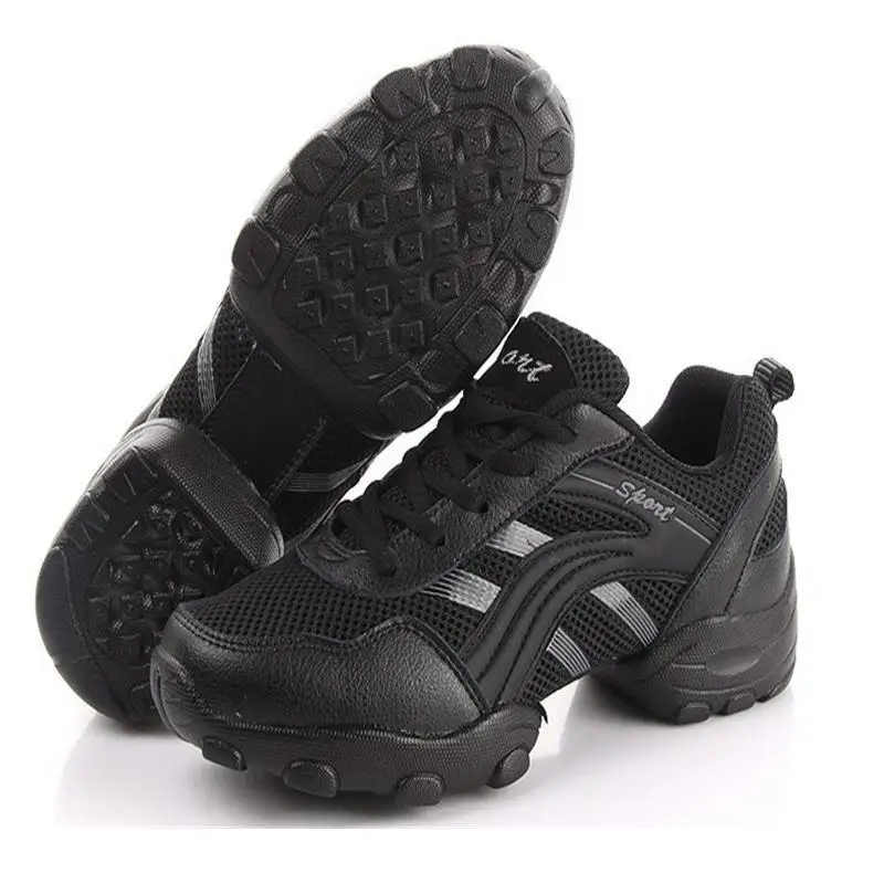 

Men's Outside Dance Sport Shoes Black White Breathable comfortable flexible boy's Jazz Dance Shoes Sneakers free shipping J-003