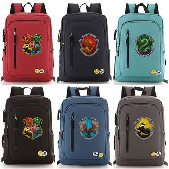 

Shield Hogwarts Slytherin Gryffindor Boy Girl School bag Women Zip Bagpack Teenagers Schoolbags Men Student Backpack Packsack