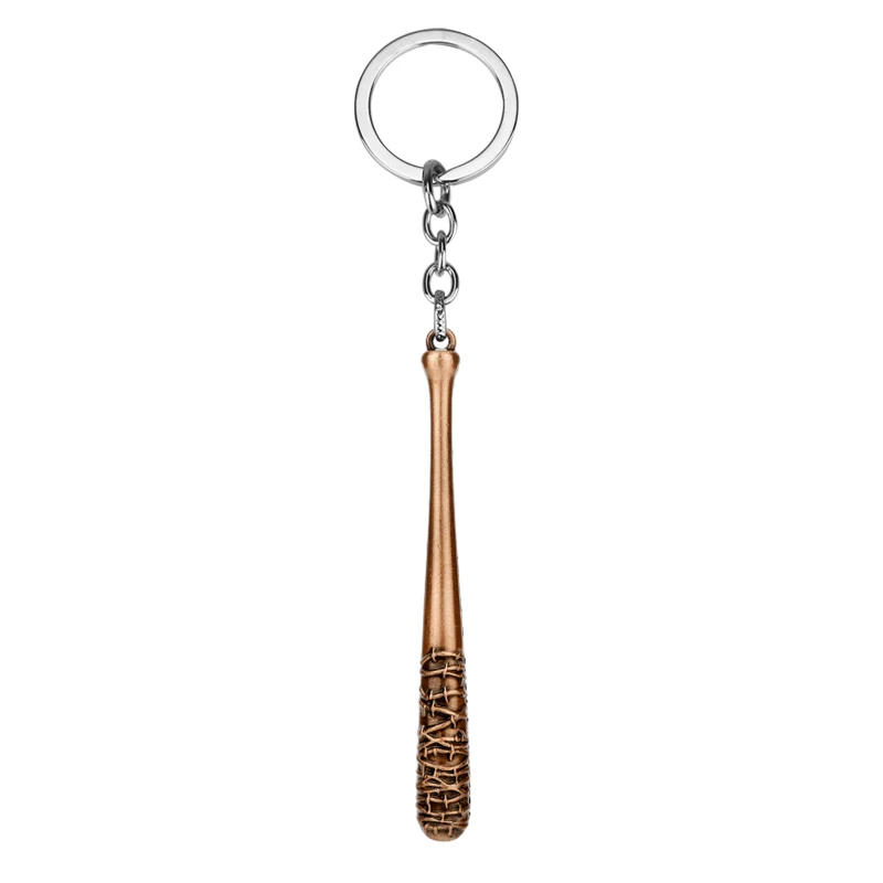 The Walking Dead Metal Negan Lucille Mini Baseball Bat Ball Pendant Keychain Accessories Women Men Jewelry