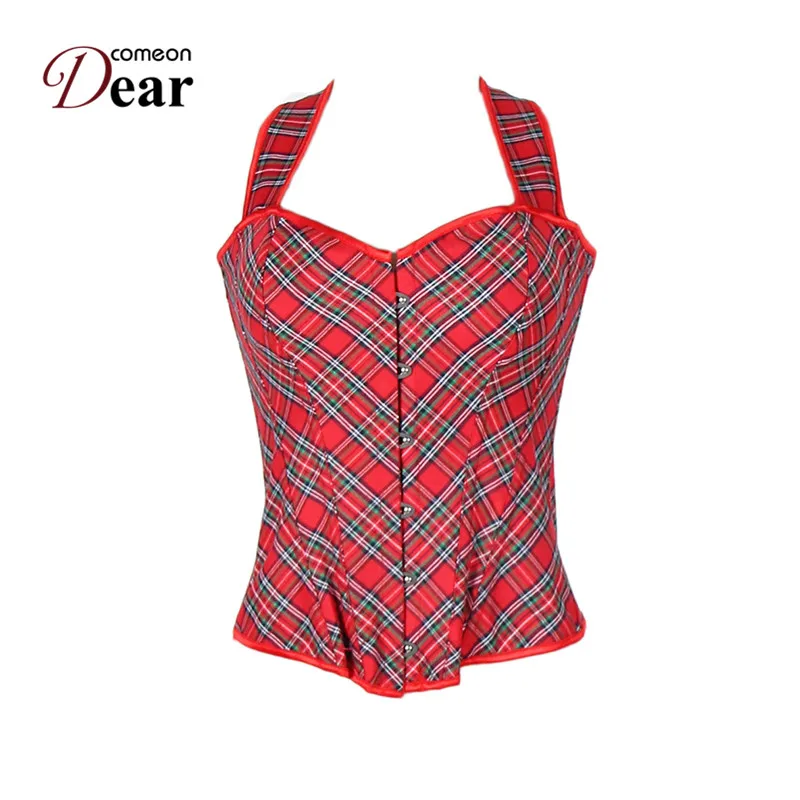 Aliexpress.com : Buy Comeondear AA2716 Red Plaid Burlesque Lingerie ...