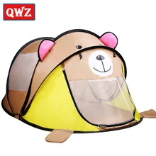 QWZ игрушечные палатки с животными из мультфильмов, детские палатки для дома, детские палатки для игр в помещении и на открытом воздухе, складные детские подарки, палатка с милым мячом, бассейн, яма