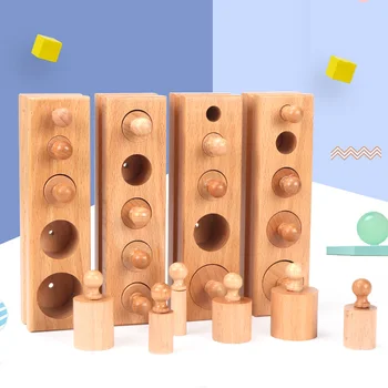 

1 Set Funny Wooden Cylinder Socket Early Educational Toys for Kids Children Toddler Boys Girls Birthday Christmas Gift