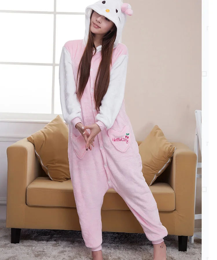 Espectador colchón anillo Primark Pajamas Unisex Onesie Game Costumes Hooded Funny White Sleeve Hello  Kitty Gift - AliExpress