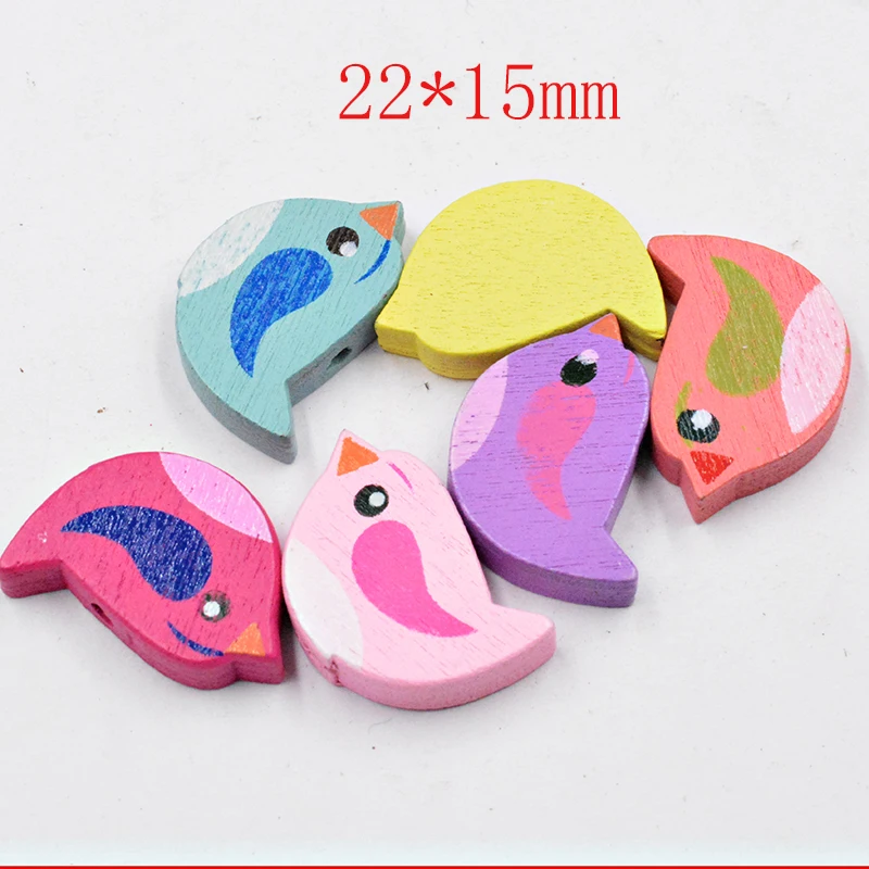 

FLTMRH supply DIY fashion jewelry beads,new style,cartoon wooden beads,cartoon penguin,mix color