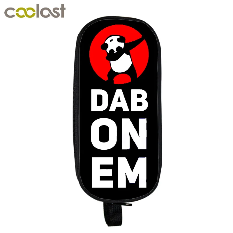 Настроить ваш образ Логотип Название Для женщин косметички и случаи дети Dab панда карандашница составляют мешок кошки школа Случае - Цвет: qbb XIONGMAO01