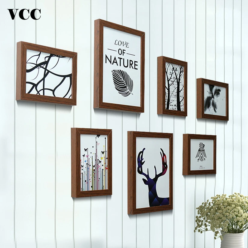 Günstig 7 Pcs Klassische Foto Rahmen Für Wand Hängen Bilderrahmen Foto 7 10 Zoll Wand Kunst Hochzeit Paar Empfehlung Bilder rahmen