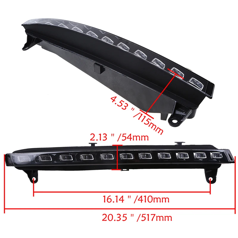  POSSBAY 12V LED Daytime Running Light DRL Daylights Fog Light With Yellow Turn Signal Lamp for Audi - 32871543716