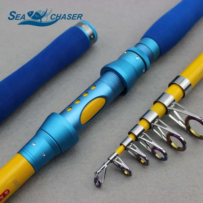 

NEW Carbon 1.8M 2.1M 2.4M 2.7M 3.0M Portable Telescopic Fishing Rod Spinning Fish Fishing Tackle Lure Weight 7-40g Sea Rod