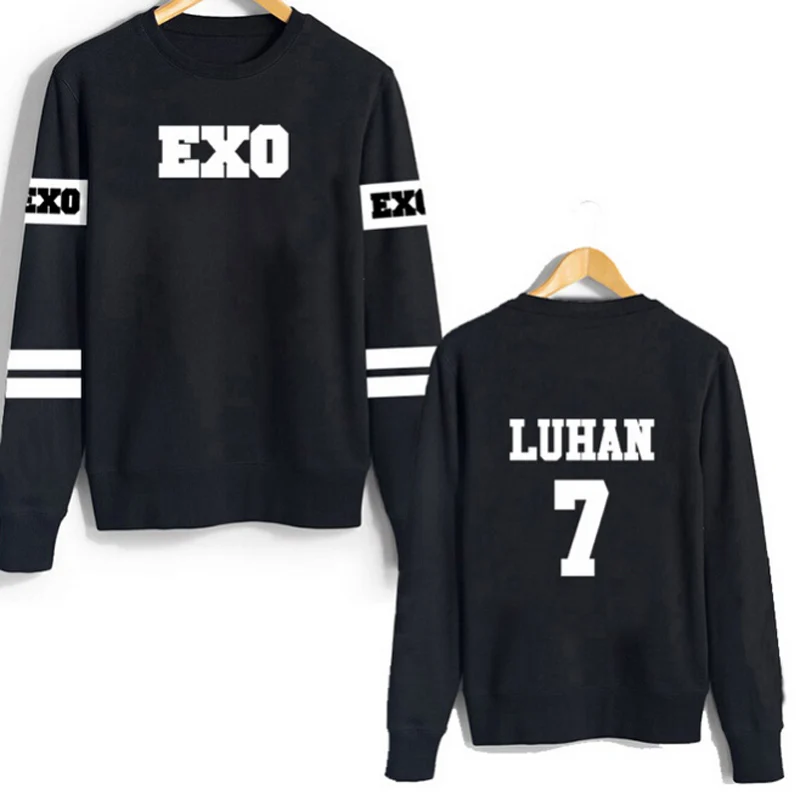 Harga EXO 88 Fashion Pria Hoodie dan Sweatshirt EXO 4 61 7 94 Street Wear Hip Hop Rock N Roll Lucu penggemar Musik Idol Pakaian Pullover
