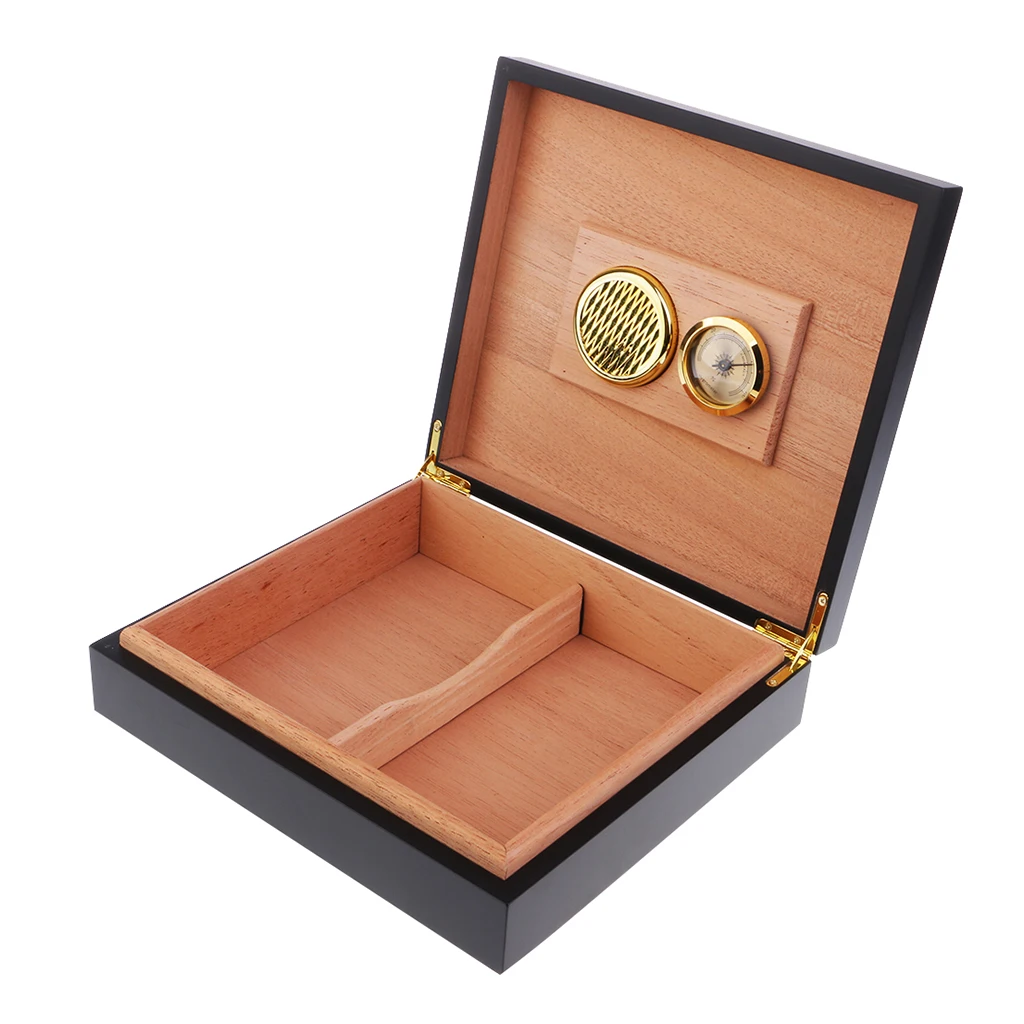 Spain Cedar Wood Cigar Humidor Set with Hygrometer Online