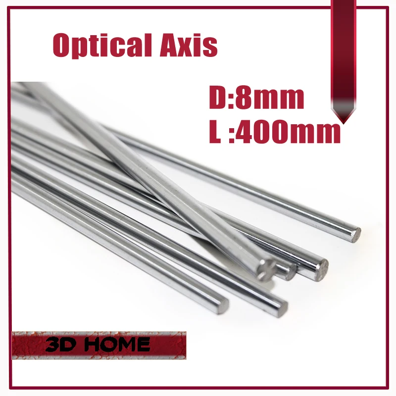 

4pcs OD 8mm x 400mm Cylinder Liner Rail Linear Shaft Optical Axis chrome For 3D Printer Accessory for CNC