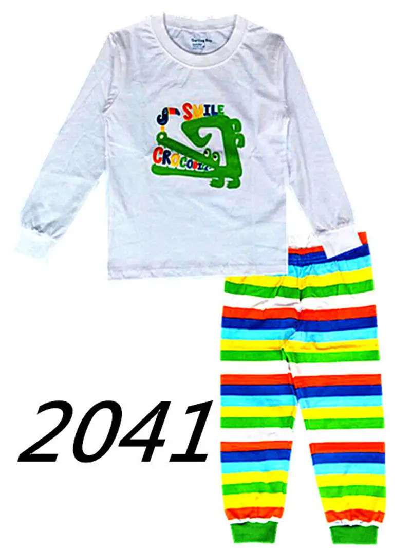 Розничная, новые детские пижамы, одежда для сна для мальчиков, пижамный комплект с длинными рукавами и героями мультфильмов для мальчиков, одежда для сна для малышей 2-7 лет - Цвет: Picture 6