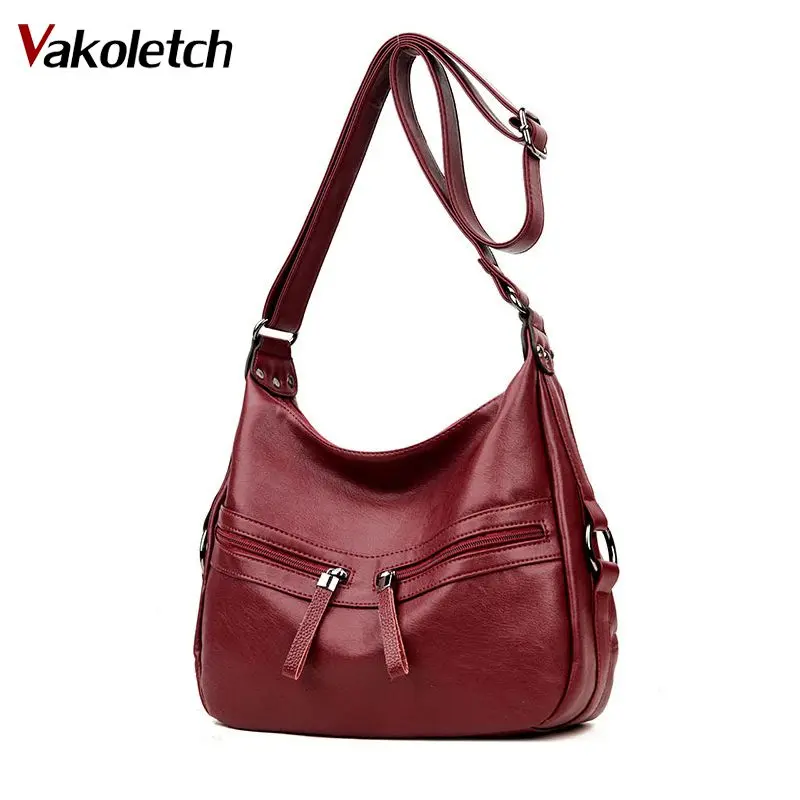 www.semadata.org : Buy women famous brands Solid Double Zipper Bag Tote Shoulder Crossbody Bag For ...