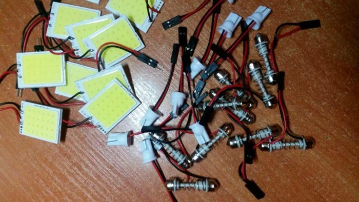 10x T10 24 Smd Cob Led Panel Car Auto Interior Reading Map Lamp Bulb Light Interior Dome Festoon BA9S Adapter DC 12v (3)