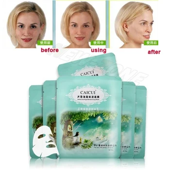 

The Best Whitening Mask Aloe vera & seaweed gel Moisturizing facial Mask Oil Control Balance & Pores Shrink 6PCS/LOT