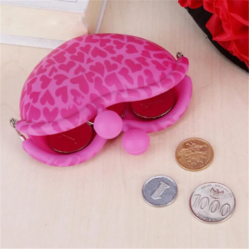 

Sweet Girls Coin Purses Mini Heart Silicone Coin Holder Purse Portable Wallets Cartoon Money Bags For Kids Gifts
