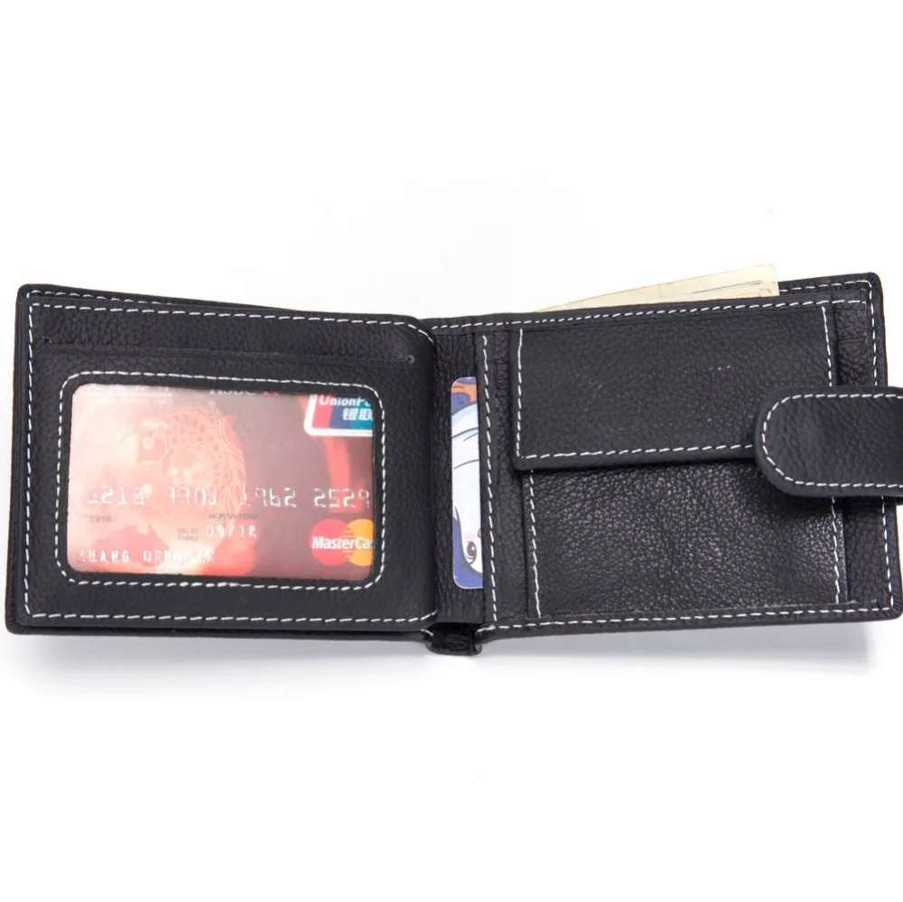 Baborry Men Wallets Genuine Cow Leather Wallets Thin Purse Card Holder Fashion Magic Purse Dollar Price Men Wallets 4