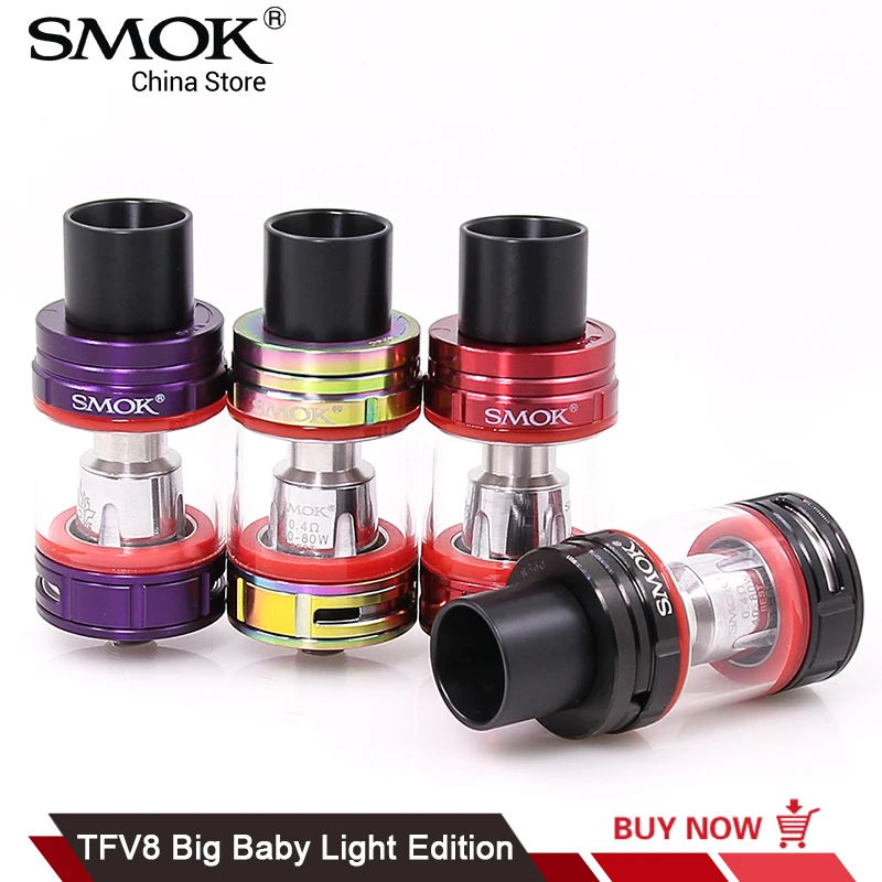 Оригинал SMOK TFV8 большой ребенок свет издание бак 5 мл V8 маленьких Q2 T8 X4 катушки