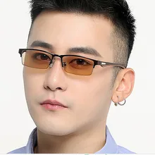 Классические мужские очки для близорукости, фотохромные очки, полуоправы, деловые очки, чувствительные линзы, переходные линзы-0,50-8,00