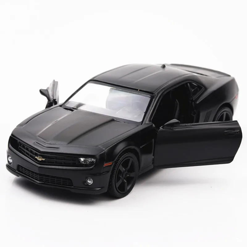 

New 1:36 Scale Chevrolet Camaro Diecast Metal Car Model For Collection Alloy Model With Pull Back Matte Black Car Kids Toy Gifts