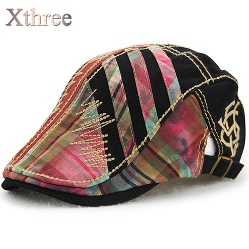 Xthree берет кепки мужские шапки для женщин козырьки солнцезащитные кепки Gorras Planas плоские кепки-береты