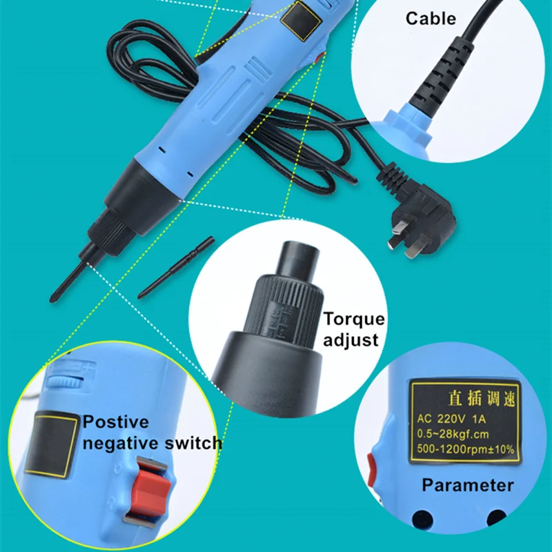 Электрический шуруповерт 220-240 В с прямой штепсельной вилкой с переменным крутящим моментом Регулировка высокого качества мотор шестерни костюм 1,6-5 мм Модель Винта 801