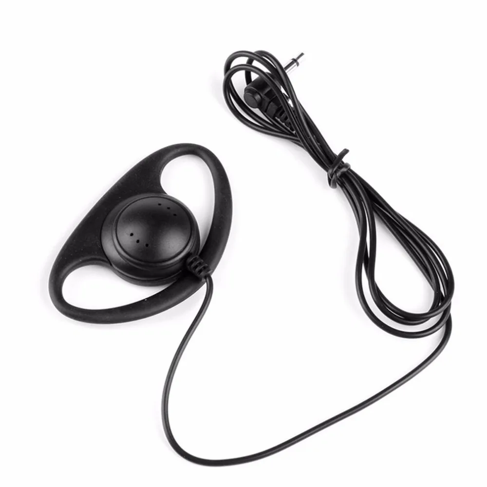 Portable One PCS 3.5mm Jack D-Shape Listening Only Headset Earphone For Two Radio Transceivers Walkie Radio