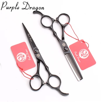 

50Pcs 6.0" 17.5cm JP 440C Wholesale Purple Dragon Cutting Scissors Thinning Shears Profrssional Hair Scissors Styling Tool Z9031
