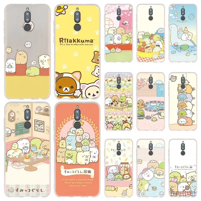 

sumikko gurashi Rilakkuma Phone Case FOR Huawei Mate 10 20 30 Lite 20X 10 Pro Nova 3 4 5i Y7 Y9 2019 2018 Cover