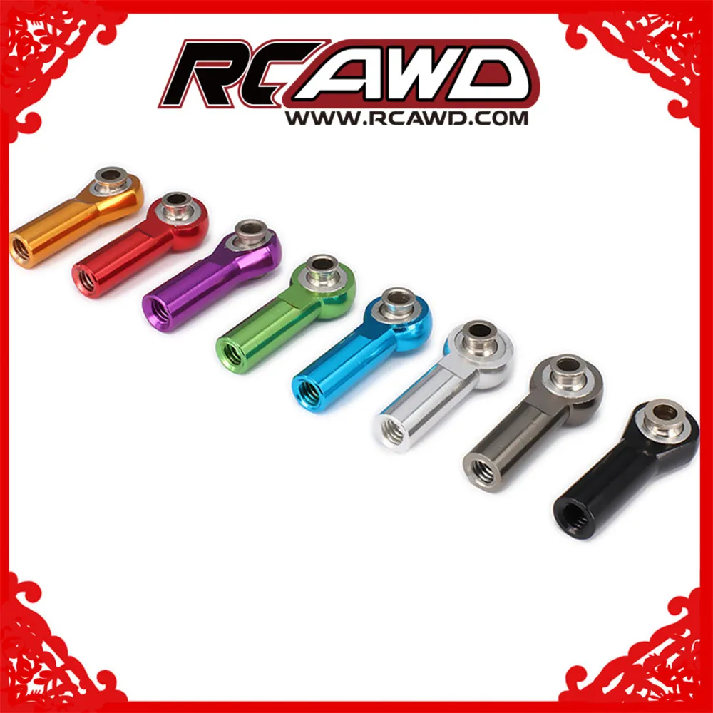 BLUE Alloy 3mm Rod Ends REVERSED for 1:10 RC Rock Crawler or Car LEFT HAND